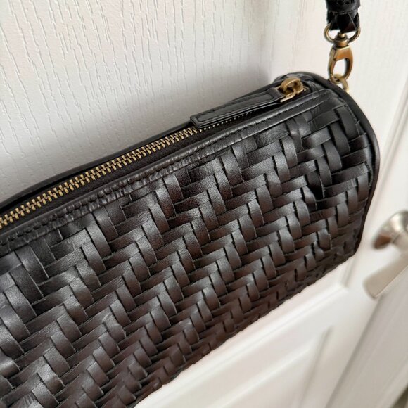 Bembien Black Woven Leather Gigi Crossbody Bag - Picture 11 of 16